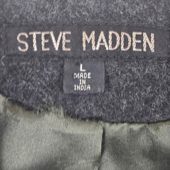 VTG Steve Madden Women’s LARGE Wool Pea Coat Classic Professor Collegiate Preppy - Picture 3 of 9